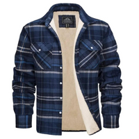 Fleece-Lined Checked Men's Jacket – Arvid