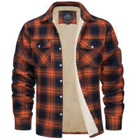 Fleece-Lined Checked Men's Jacket – Arvid