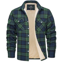 Fleece-Lined Checked Men's Jacket – Arvid