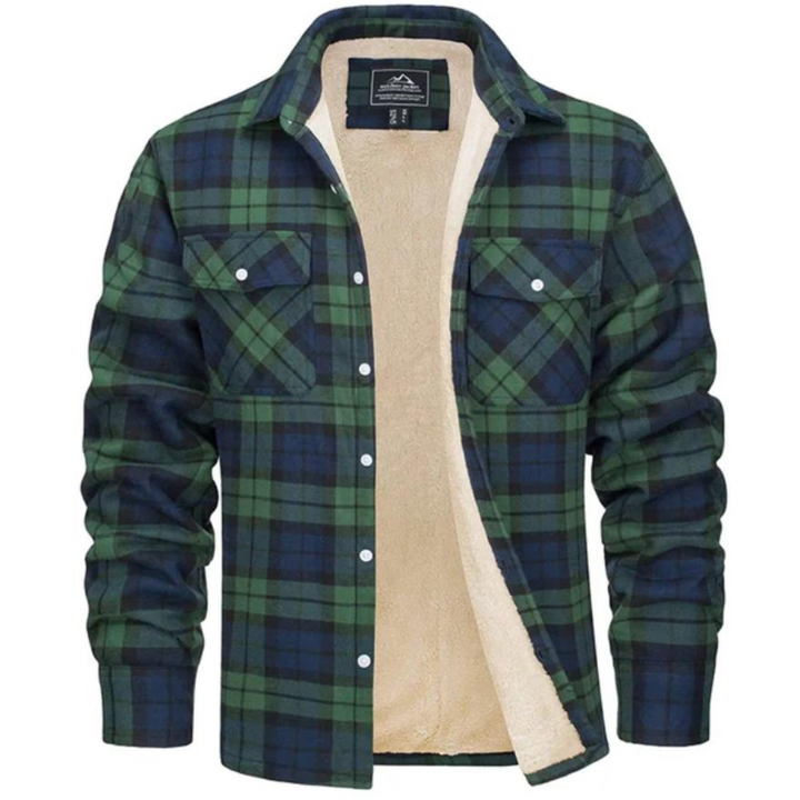 Fleece-Lined Checked Men's Jacket – Arvid
