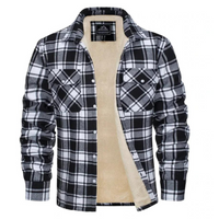 Fleece-Lined Checked Men's Jacket – Arvid