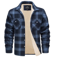 Fleece-Lined Checked Men's Jacket – Arvid