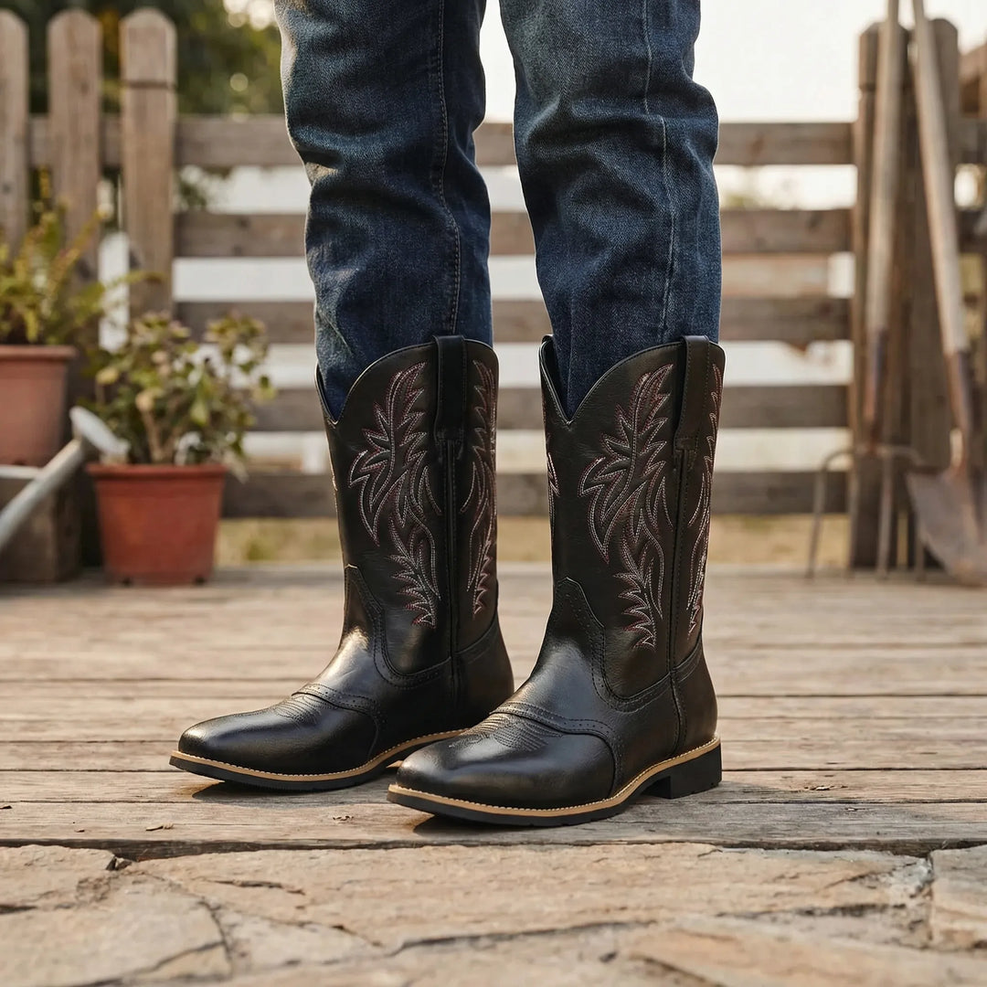 Wadenlanger Stiefel Im Cowboy-Stil - Claude
