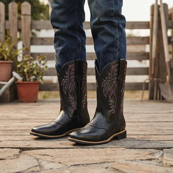 Wadenlanger Stiefel Im Cowboy-Stil - Claude