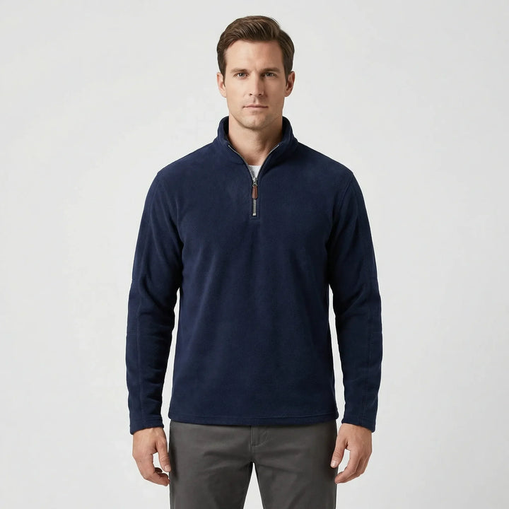 Wärmebetonter Herren-Pullover Mit Kurzreißverschluss - Lester