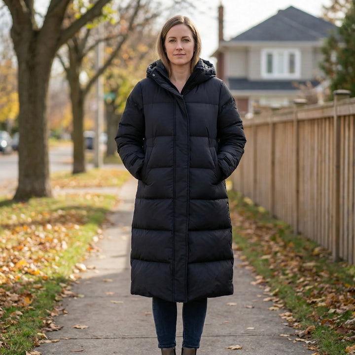 Wasserabweisende Longline-Steppjacke Für Damen - Cristina