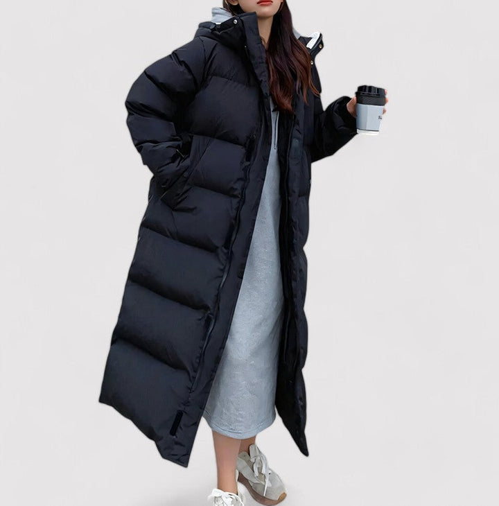 Water-Resistant Longline Puffer Jacket For Women - Eula