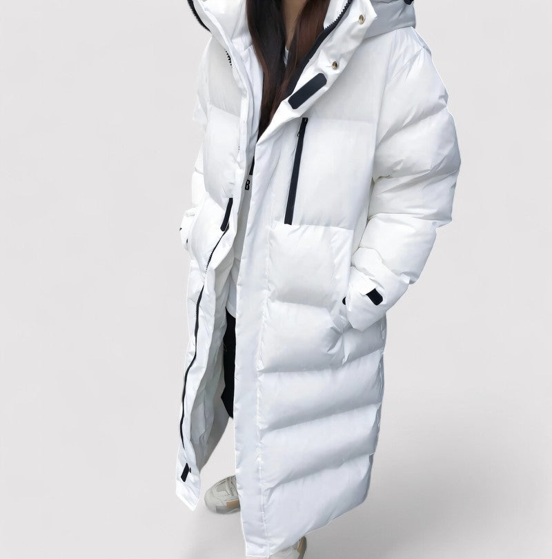 Water-Resistant Longline Puffer Jacket For Women - Eula