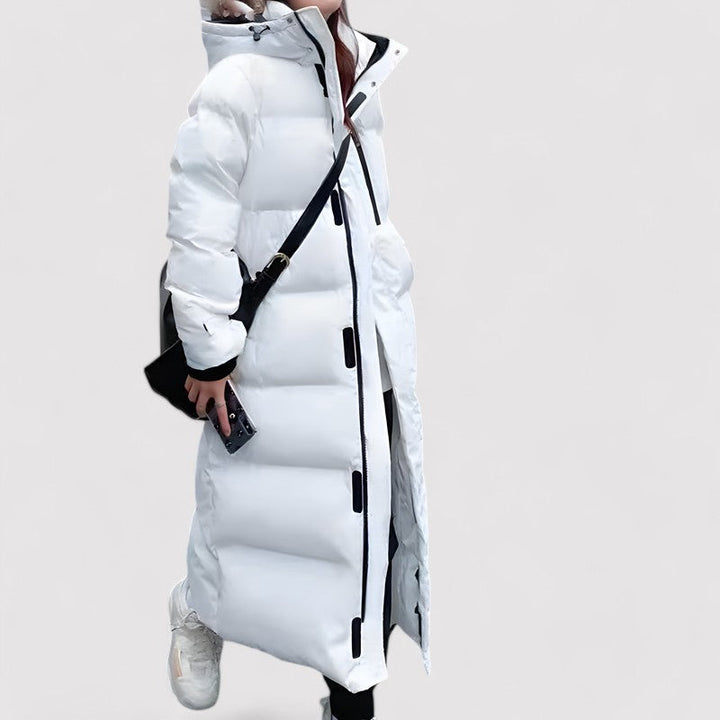 Water-Resistant Longline Puffer Jacket For Women - Eula
