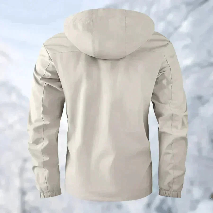 Water-Resistant Men's Jacket With Detachable Hood - Isaac