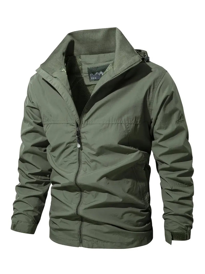 Water-Resistant Outdoor Jacket With Detachable Hood - Shane