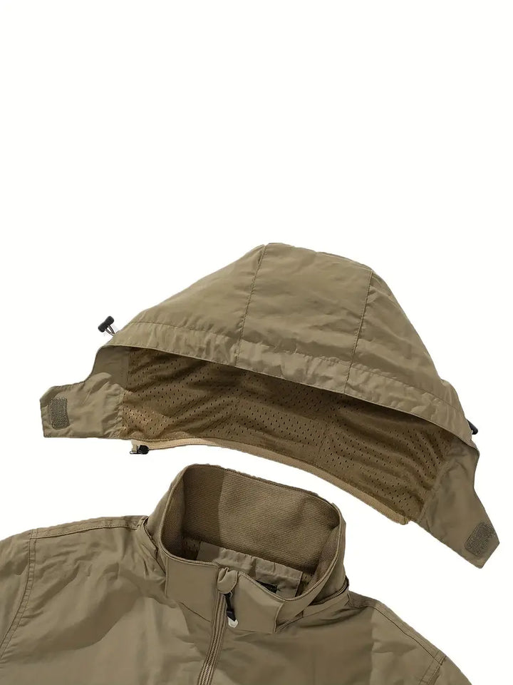 Water-Resistant Outdoor Jacket With Detachable Hood - Shane