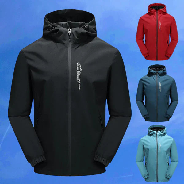 Water- and Windproof Outdoor Jacket with Hood - EcoShield