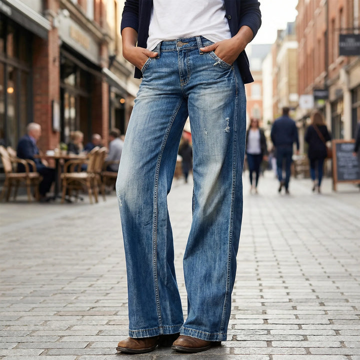 Weites Bein Jeans Mit Retro-Schnitt - Loretta