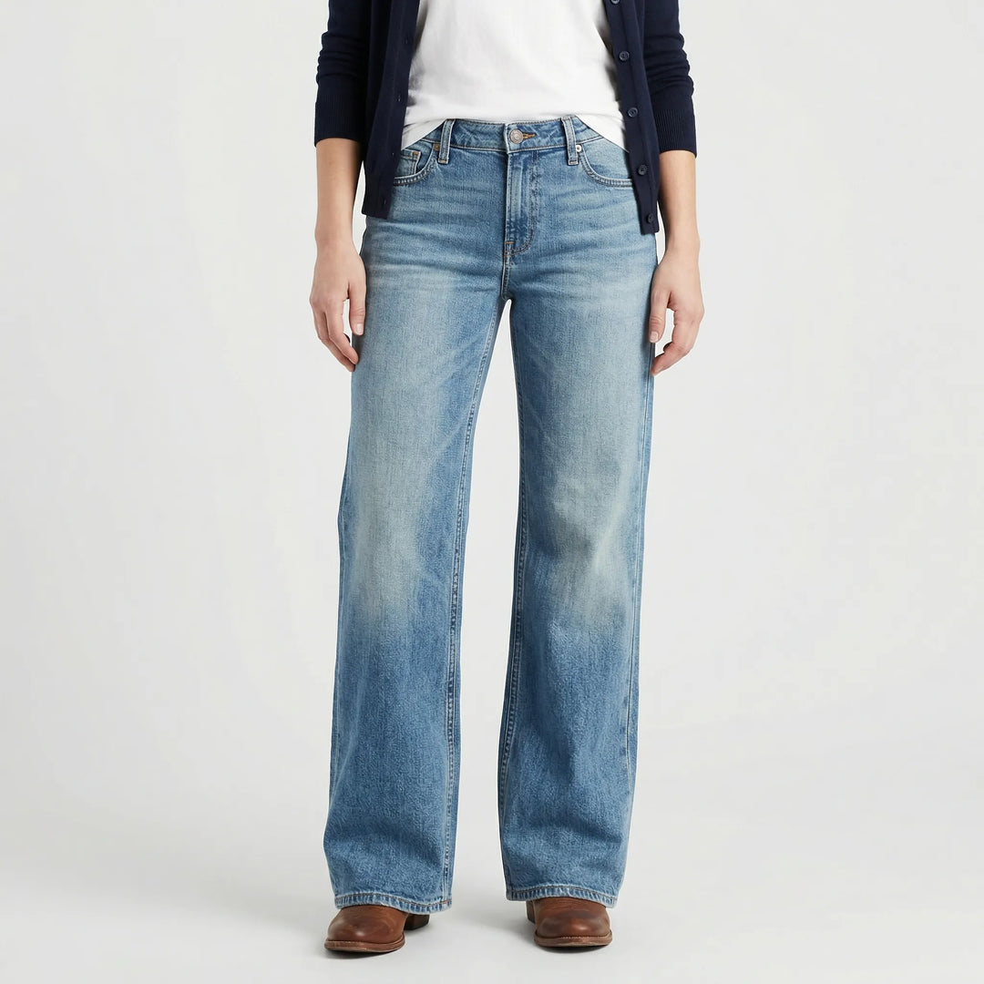 Weites Bein Jeans Mit Retro-Schnitt - Loretta