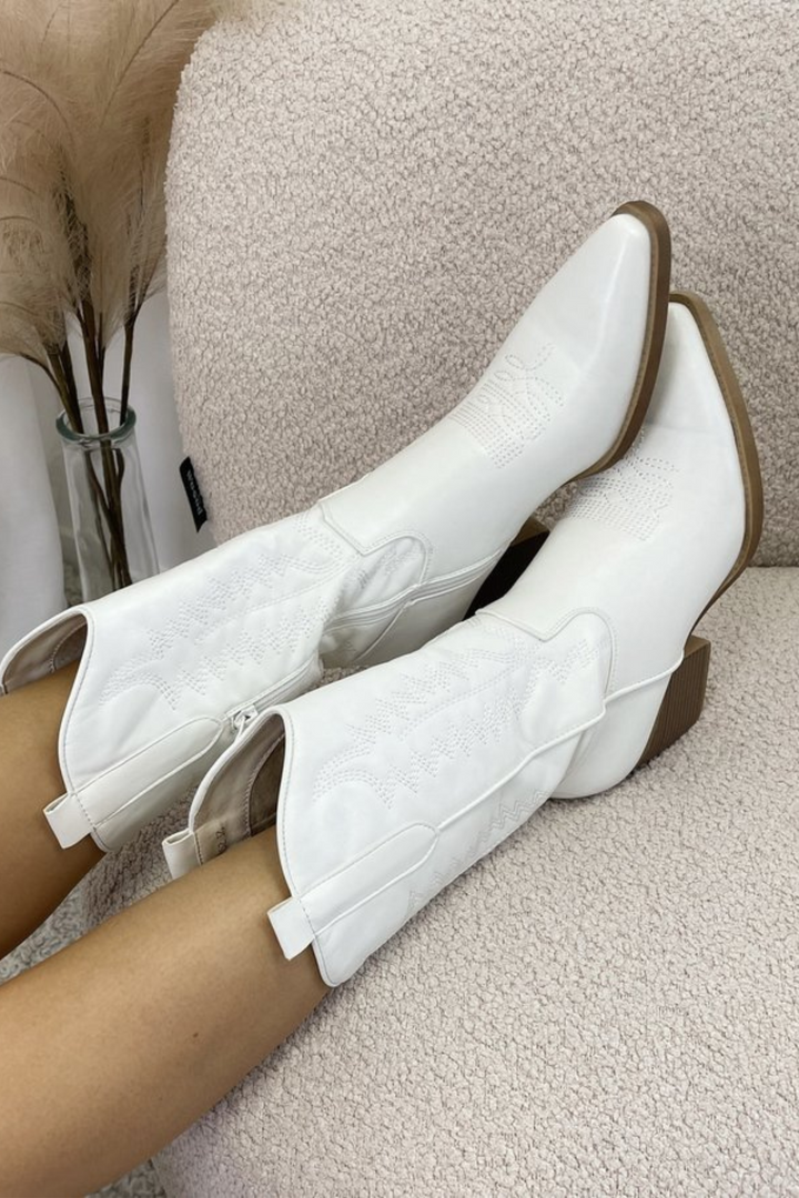 Western-Style Block Heel Boot - Danielle