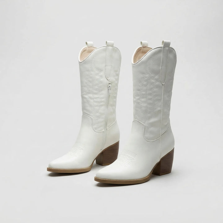 Western-Style Block Heel Boot - Danielle