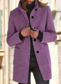 Wollen jas met Knoopsluiting voor Dames - Eva