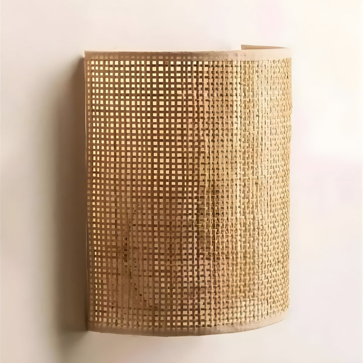 Contemporary Rattan Woven Wall Lamp - WeaveGlow