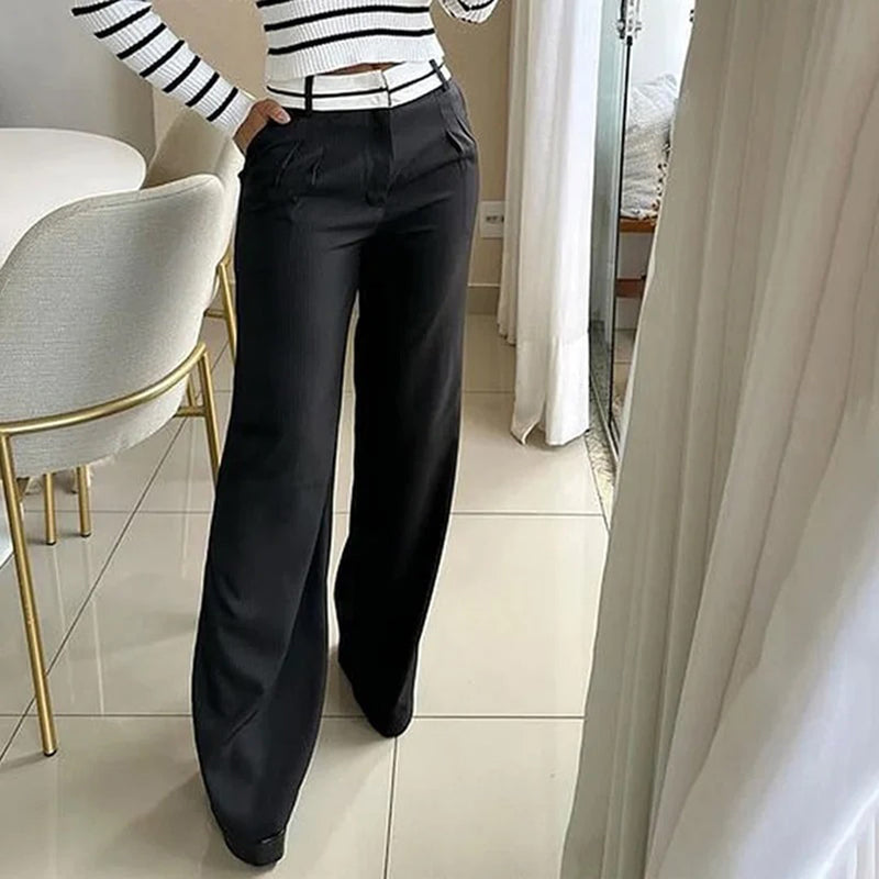 Tweedelige Dames Herfstset met Strepen – Isabelle