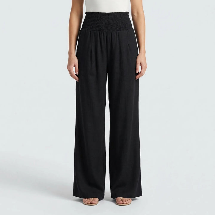 Wide-Leg High-Waist Summer Trousers - Sylvia