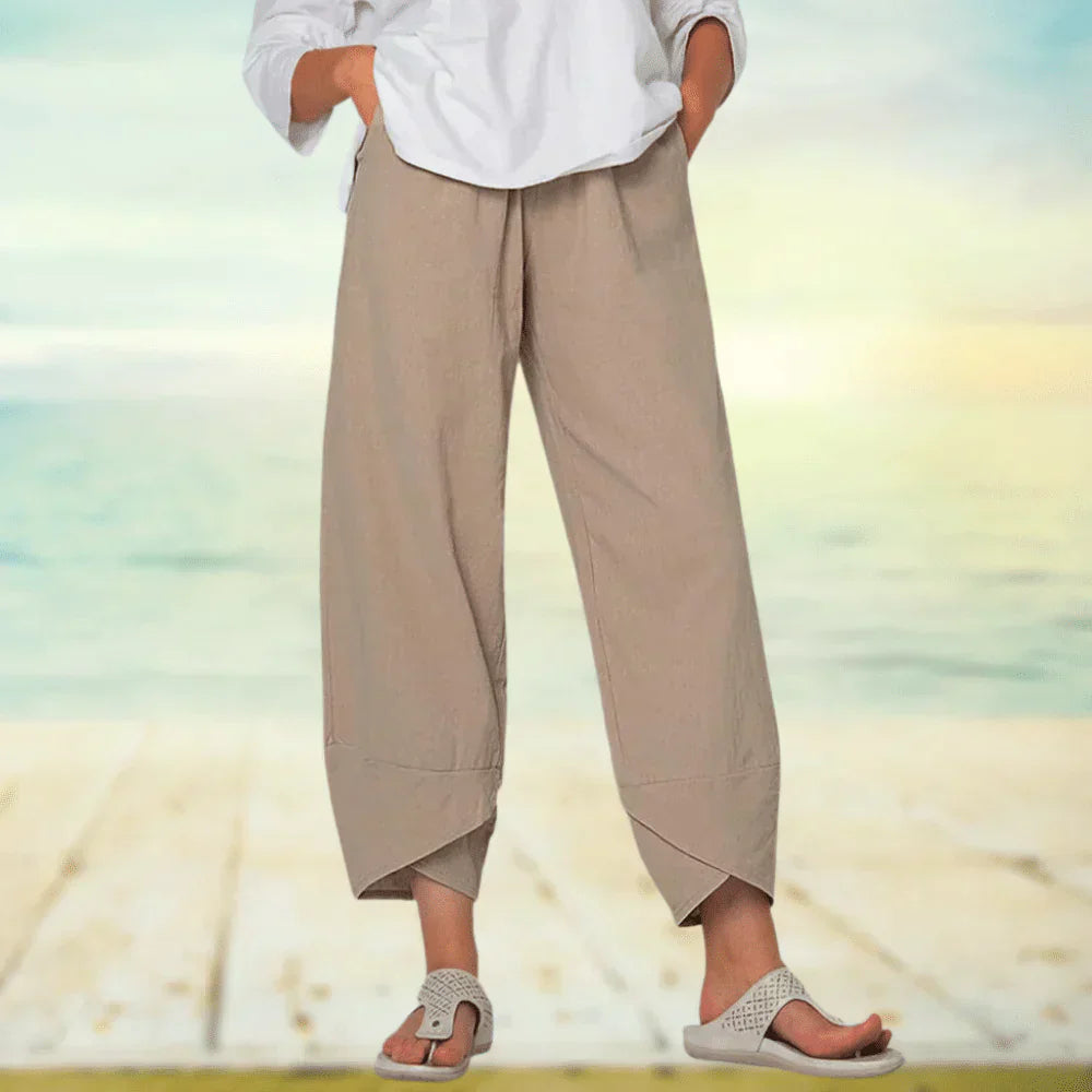 Wide-Leg Relaxed Fit Trousers - Sheryl