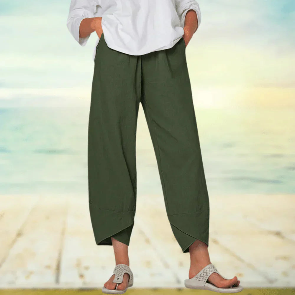 Wide-Leg Relaxed Fit Trousers - Sheryl