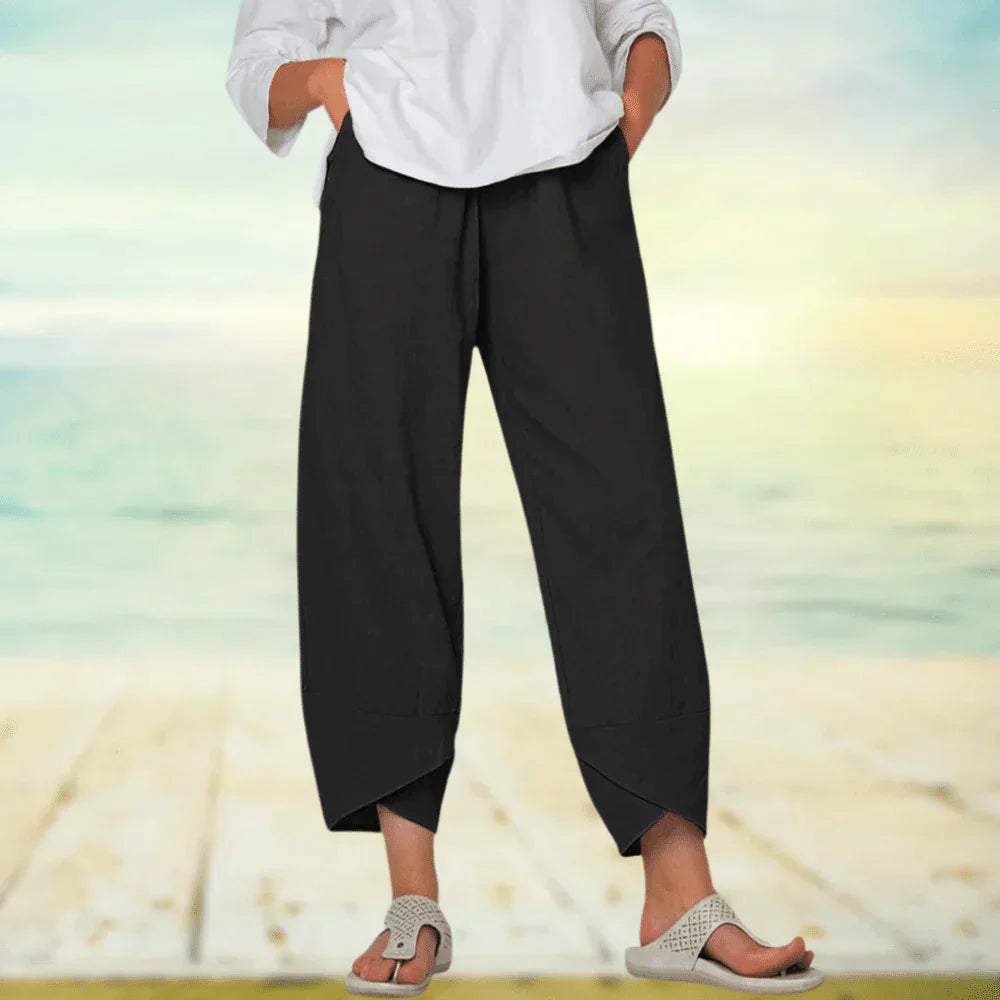 Wide-Leg Relaxed Fit Trousers - Sheryl