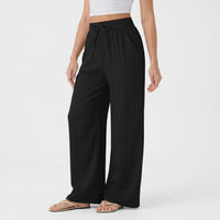 Wide Leg Casual Trousers - Peggy