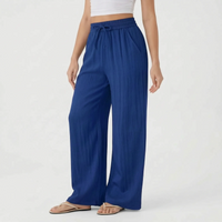 Wide Leg Casual Trousers - Peggy