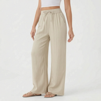 Wide Leg Casual Trousers - Peggy