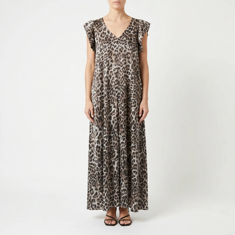 Wide Leg Leopard Print Jumpsuit - Sabrina