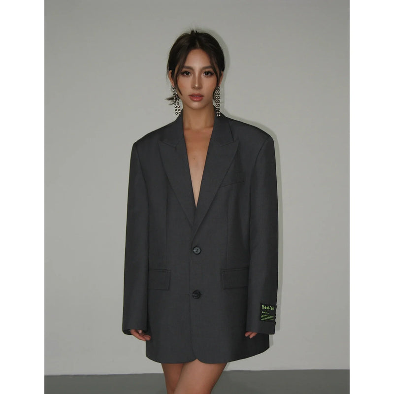 Stylish Loose-Fitting Women's Blazer - Marissa