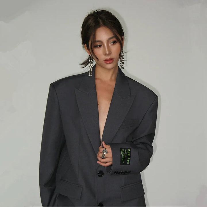 Stylish Loose-Fitting Women's Blazer - Marissa