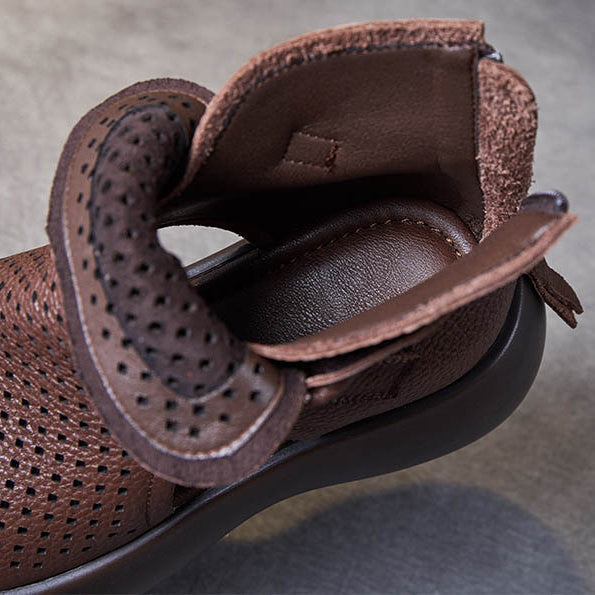 Orthopedische leren sandalen dames met schokabsorberende zool - Meike