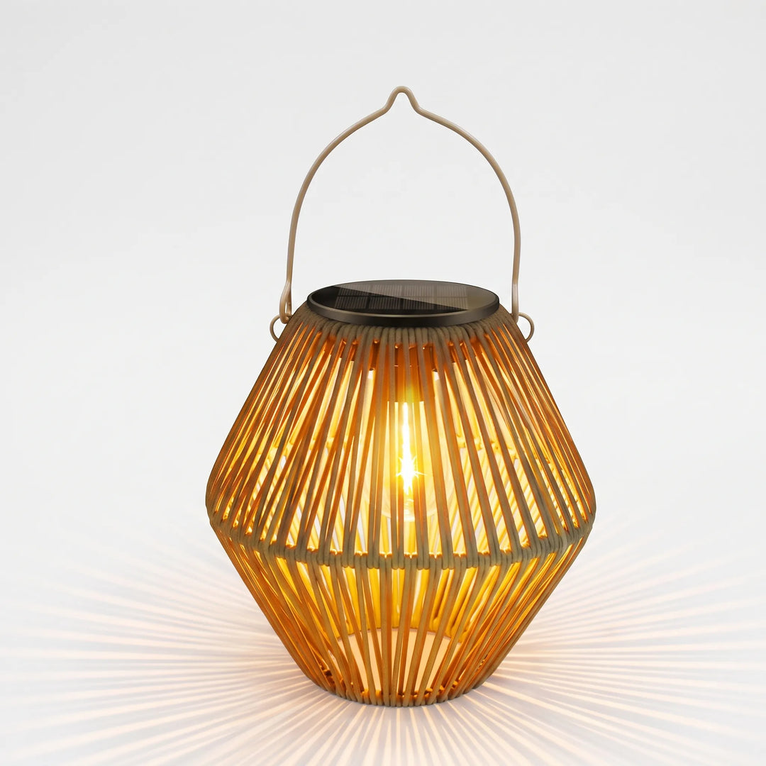 Woven Outdoor Lantern - Nyxora