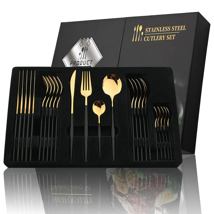 24-Piece Stainless Steel Cutlery Set – Aurinox