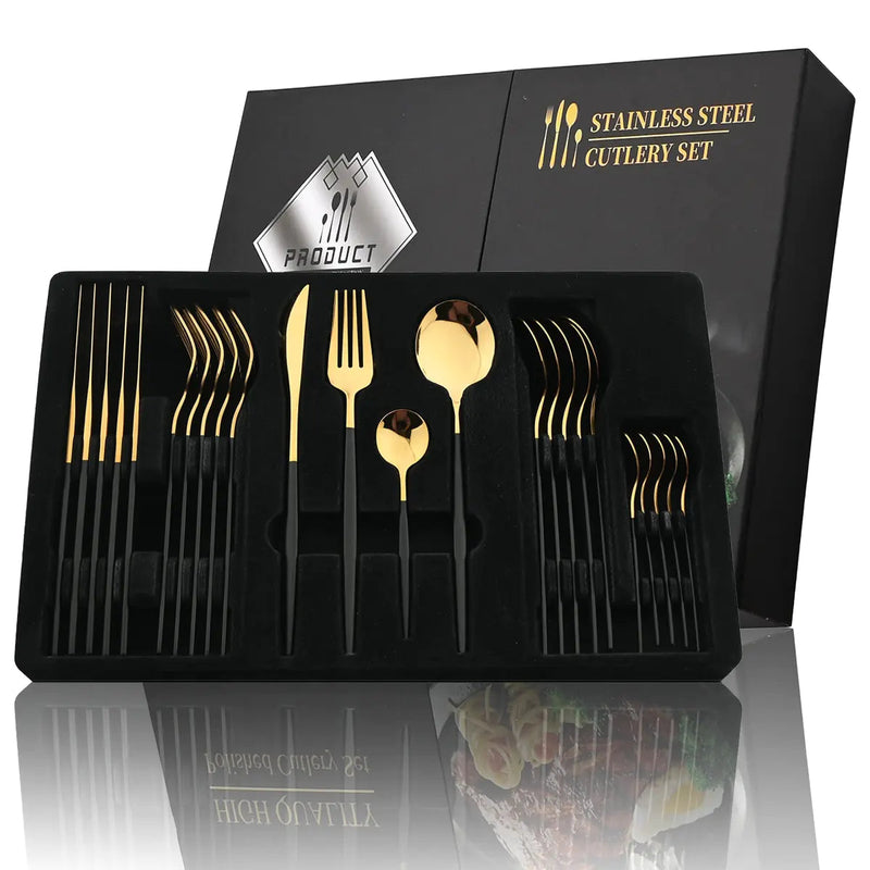 24-Piece Stainless Steel Cutlery Set – Aurinox