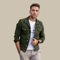 Heren Denimjack met Slim-fit Pasvorm – Milan