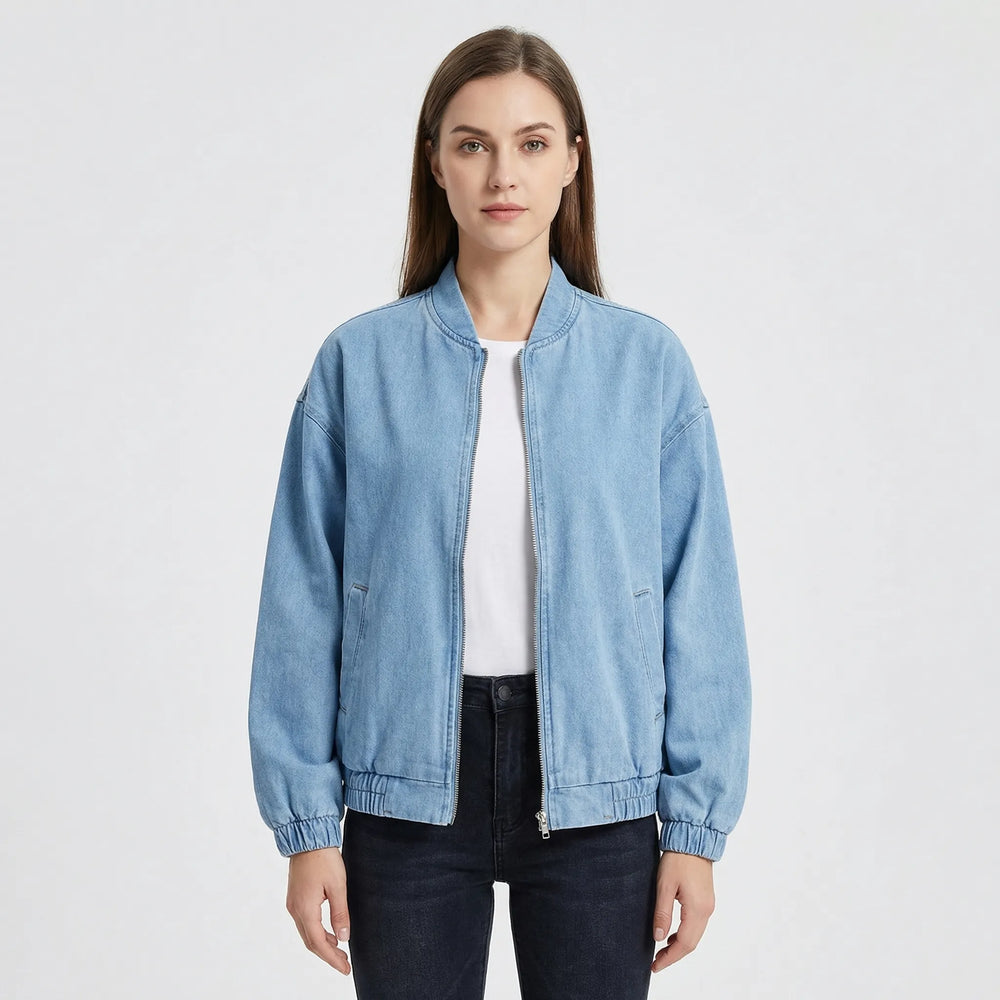 Zip-Up Bomber Style Jacket - Carmen