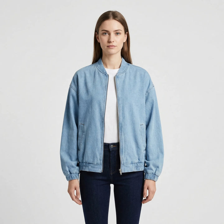 Zip-Up Bomber Style Jacket - Carmen