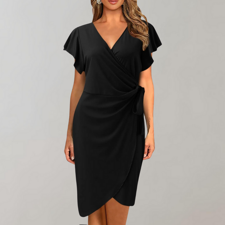 Lightweight Summer Dress with Short Sleeves - Sofia