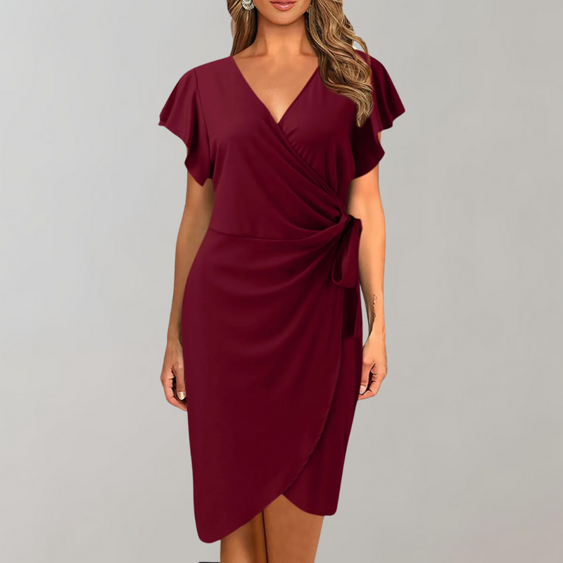 Lightweight Summer Dress with Short Sleeves - Sofia
