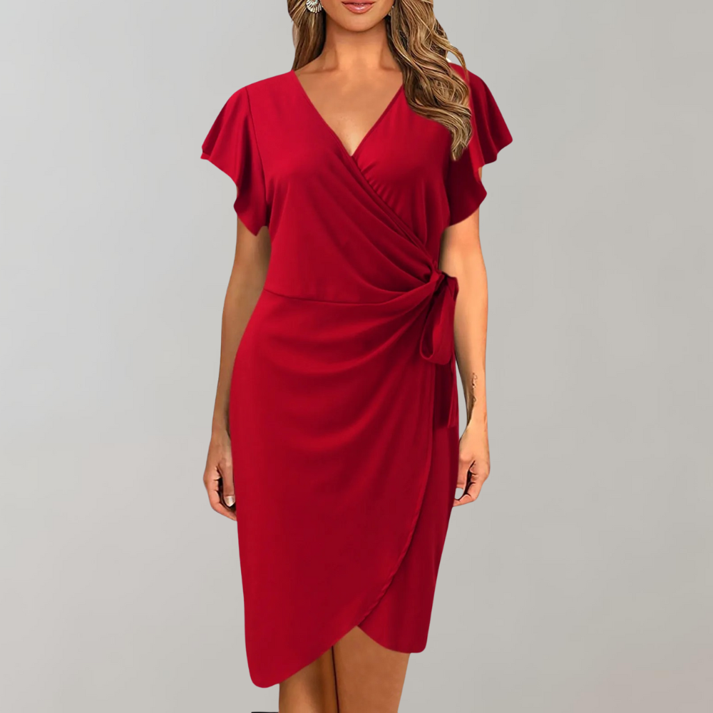 Lightweight Summer Dress with Short Sleeves - Sofia