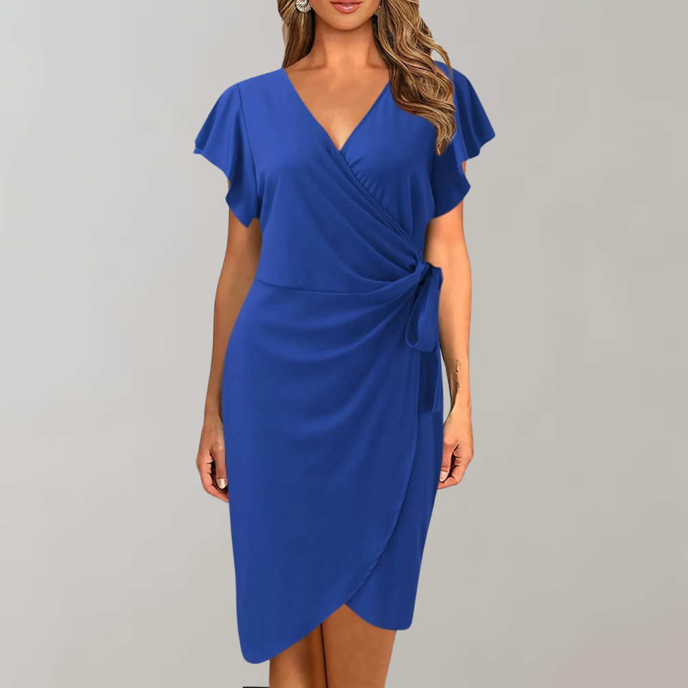 Lightweight Summer Dress with Short Sleeves - Sofia