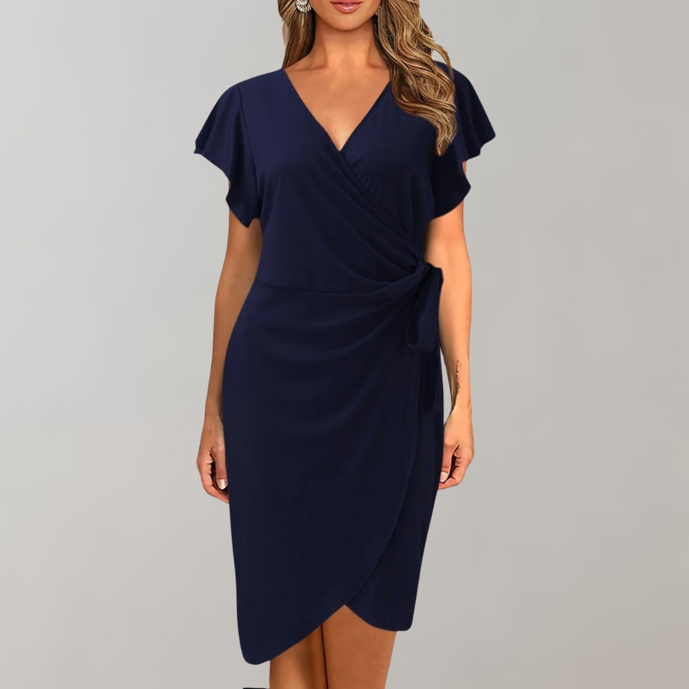 Lightweight Summer Dress with Short Sleeves - Sofia