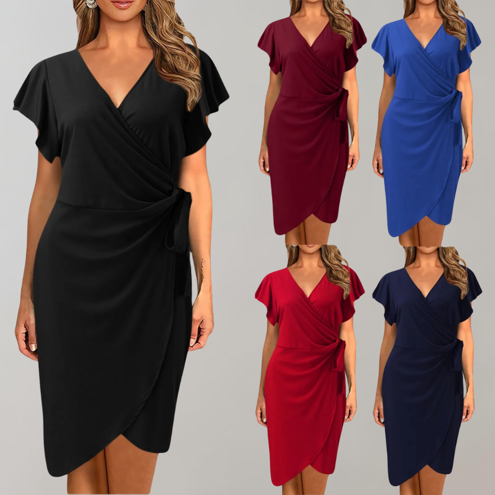 Lightweight Summer Dress with Short Sleeves - Sofia