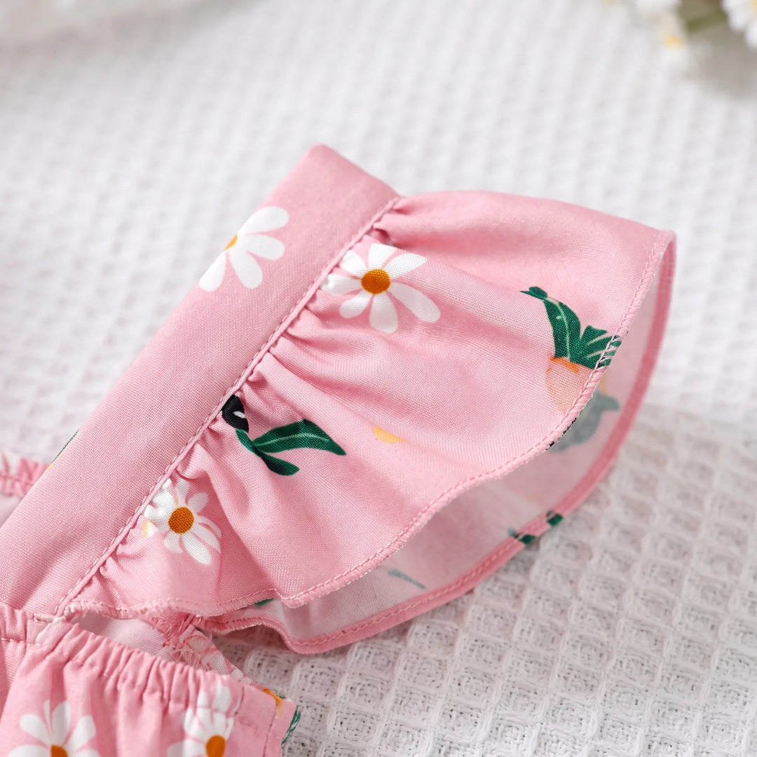 Zomerse Meisjesjurk Met Tropische Print - Tropela