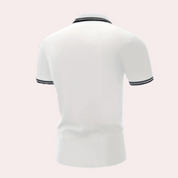 Trendy White Men’s Polo - Tiberius
