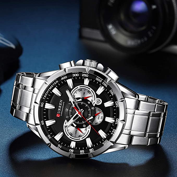 Sammy Jackson™ CURREN Luxury Quartz Watch with Stopwatch | Affordable Luxury